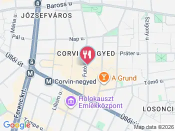 Naxos Corvin Budapest a térképen