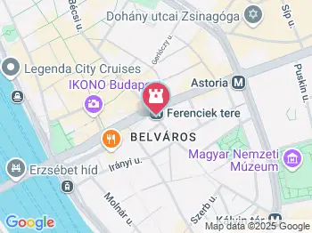 Néreidák-kútszobor Budapest a térképen