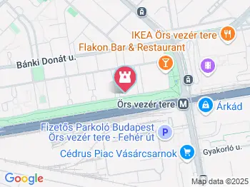 Nő korsóval Budapest a térképen