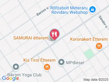 Samurai Étterem Budapest a térképen
