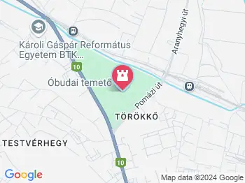 Óbudai temető Budapest a térképen