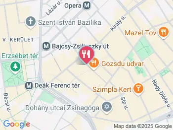Trattoria Gozsdu Budapest a térképen