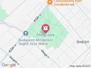 Óhegy park Budapest a térképen