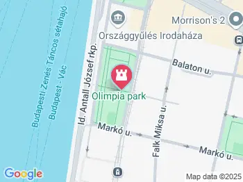 Olimpia park Budapest a térképen