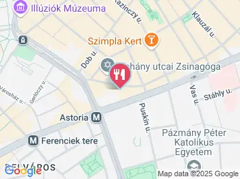 Osteria Fausto's Budapest a térképen