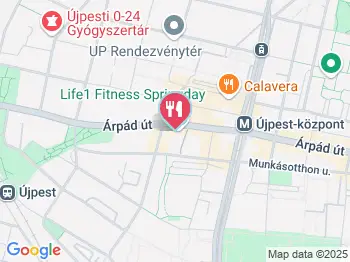 Oxy Pizza Budapest a térképen