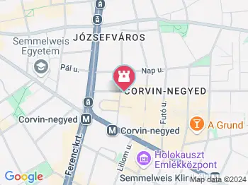 Pál utcai fiúk szobra Budapest a térképen