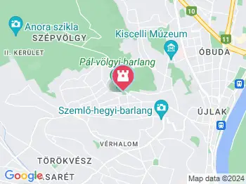 Pál-völgyi barlang Budapest a térképen