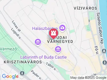 Pallas Athéné szobra Budapest a térképen