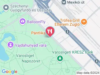 Pántlika Étterem Budapest a térképen