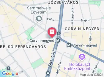 Papírrepülő szobor Budapest a térképen