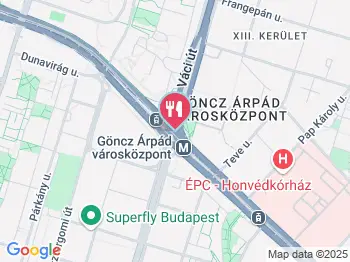 Papitos Mexican Street Food Budapest a térképen