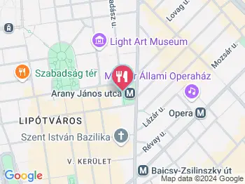 Partisan Gelato Budapest a térképen