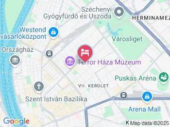 Central Green Hotel Budapest a térképen