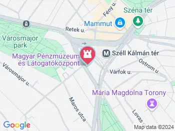 Pénzmúzeum Budapest a térképen