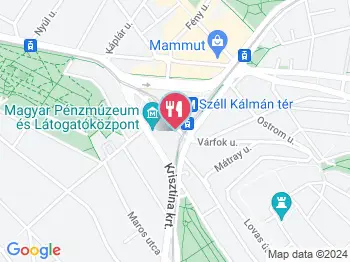 Pénzmúzeum Panoráma Terasz Budapest a térképen