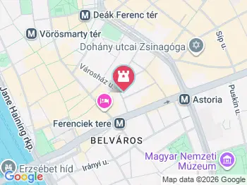 Pesti vármegyeháza Budapest a térképen
