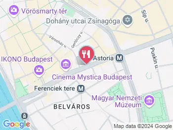 Pho-Astoria Bistro Budapest a térképen