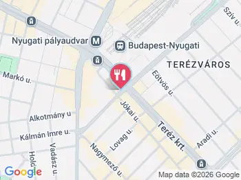 Pinocchio Nyugati Budapest a térképen