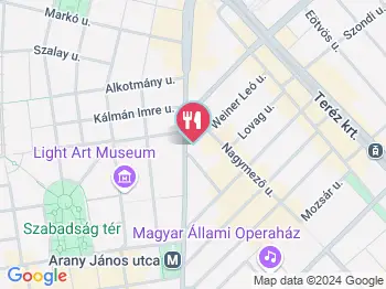 Pizza Dellarosso Budapest a térképen