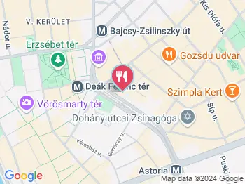 Pizza Forte - Madách tér Budapest a térképen