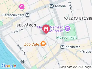 Pizza George Budapest a térképen