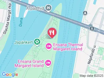 Platán Étterem Margitsziget Budapest a térképen