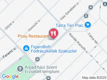 Posu Restaurant Budapest a térképen