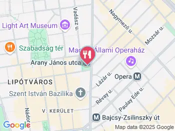 Princess Bakery & Bistro - Arany János utca Budapest a térképen
