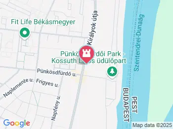 Pünkösdfürdői Strandfürdő Budapest a térképen