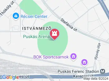 Puskás Aréna Budapest a térképen