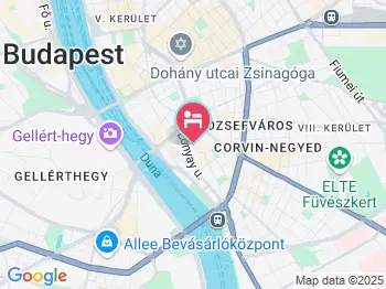 Ráday Central Apartman Budapest a térképen