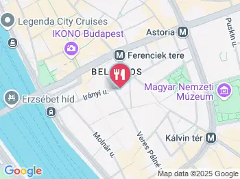 Red Ruin Budapest a térképen