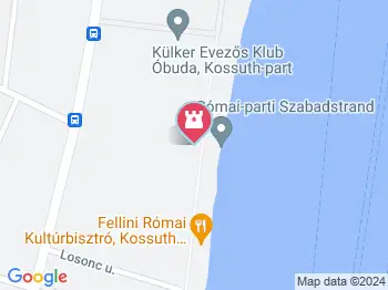 Római-parti szabadstrand Budapest a térképen