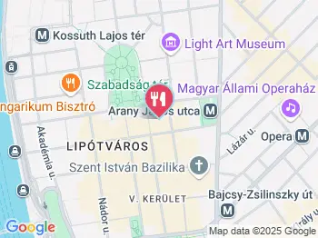 Roosevelt Étterem - Szabadság tér Budapest a térképen