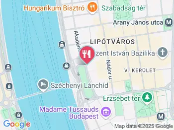 Roosevelt Étterem - Széchenyi tér Budapest a térképen