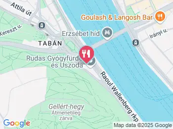 Rudas Romkert Budapest a térképen