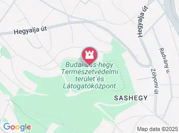 Sas-hegyi Látogatóközpont Budapest a térképen