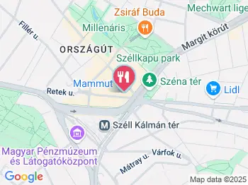 Scruton Mammut Budapest a térképen