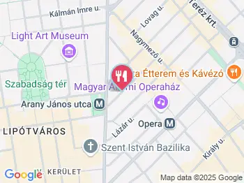 Serpa Café Budapest a térképen