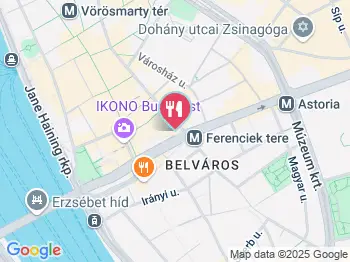 Starbucks Szervita Budapest a térképen