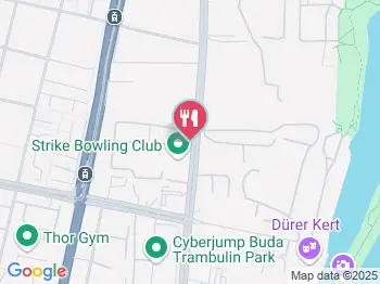 Strike Bowling Club Budapest a térképen