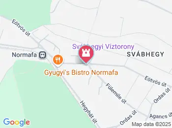 Svábhegyi víztorony Budapest a térképen