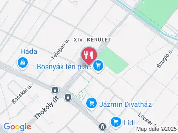 Szabó Pékség - Bosnyák téri Vásárcsarnok Budapest a térképen