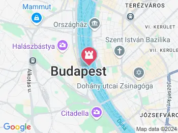 Széchenyi lánchíd Budapest a térképen