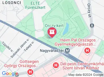 Szent Borbála Budapest a térképen