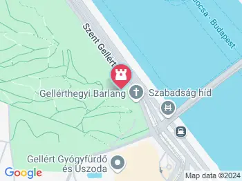 Sziklatemplom Budapest a térképen