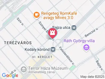 Szondi György szobra Budapest a térképen