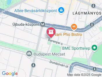 Táncoló lányok parkja Budapest a térképen