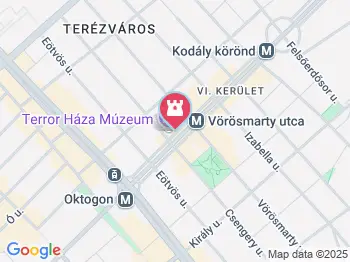 Terror Háza Múzeum Budapest a térképen